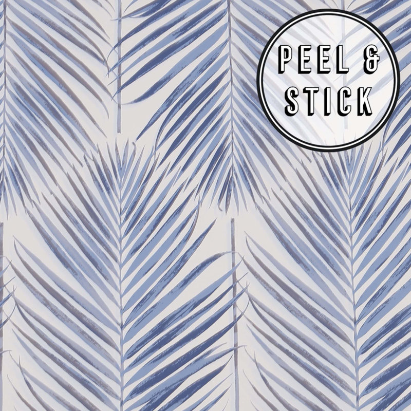 Transform Floral Vinyl Peel & Stick Wallpaper Roll, Blue