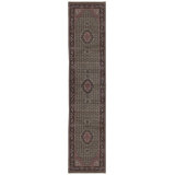 Hand-Knotted High-Quality Black Runner