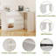 Bureau en L 44 à 85 pouces blanc avec tiroirs Cabinet