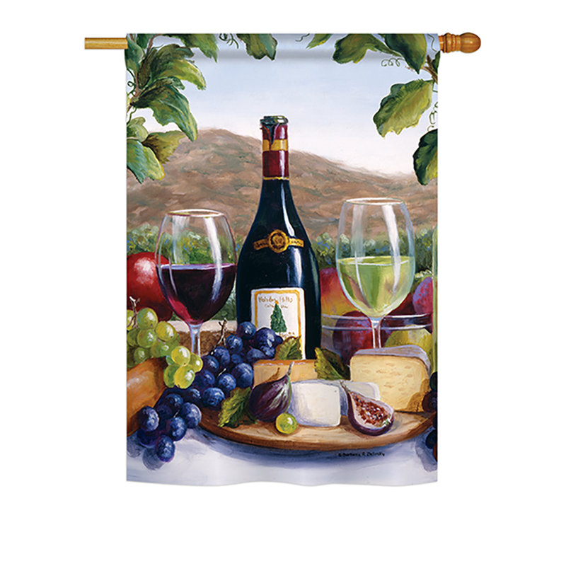 Drapeau de jardin en polyester 40 x 28 po Breeze Decor, H 18,5 po x l 13 po