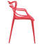 Fauteuil de salle à manger intriqué rouge-1841529076