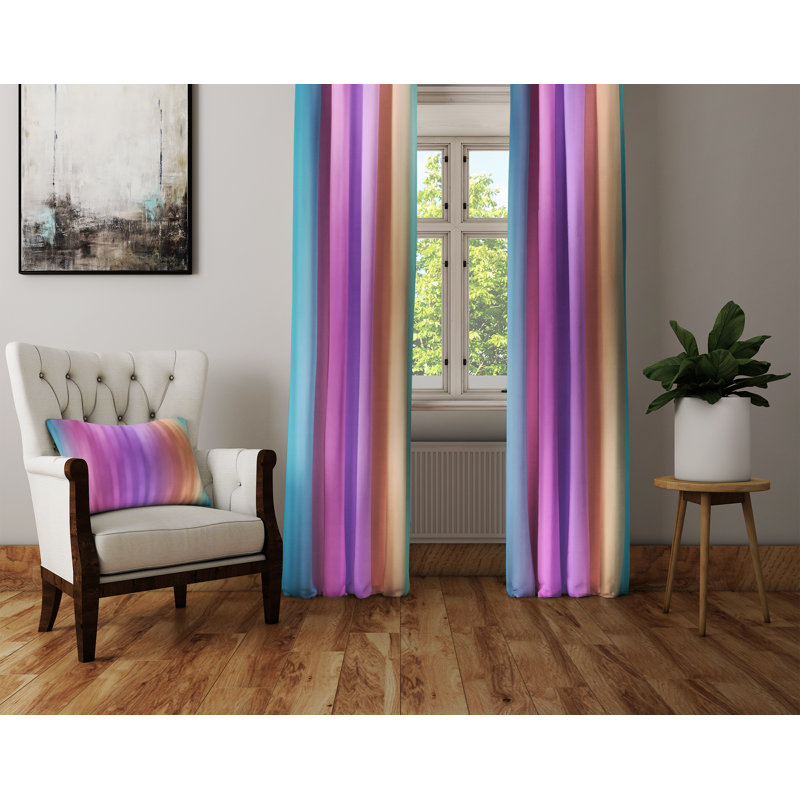 Semi Sheer Curtain Panel Pair, 20" W x 61" L