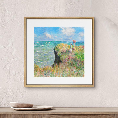 «Cliff Walk At Pourville» par Claude Monet, peinture à l'huile sur toile, impressionisme rustique, paysage coloré, impression sur toile