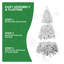 Arbre de Noël artificiel blanc 9 pi avec branches en fil mémoire, arbre de Noël articulé en PVC à 1910 pointes pour un décor intérieur des Fêtes, assemblage facile-1902080091