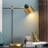 22.2 "metal gold reading desk lamp with matte black finish, featuring Nordic, modern, and minimalist design