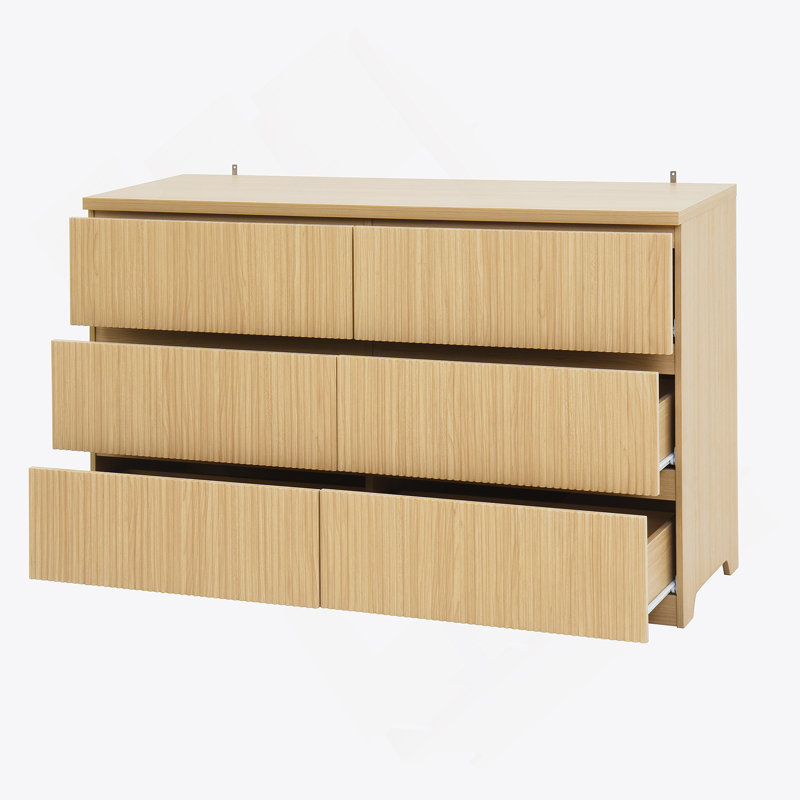 Commode de rangement à 6 tiroirs pour la chambre à coucher, le couloir, l'entrée et le salon