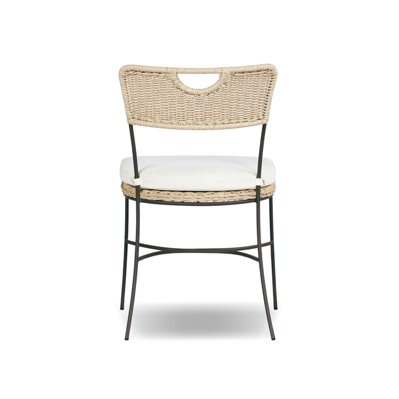 Honor Outdoor Dining Chair-Vintage White, Vintage White/Charcoal Iron, Arashi Salt