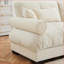 Canapé modulaire en L avec coussins modulaires en L 4 places avec coussins | Crème | Velours