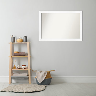 Miroir mural non biseauté blanc