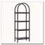 70.86" Tall 4-Tier Black Industrial Arched Open Bookshelf Storage Rack For Office