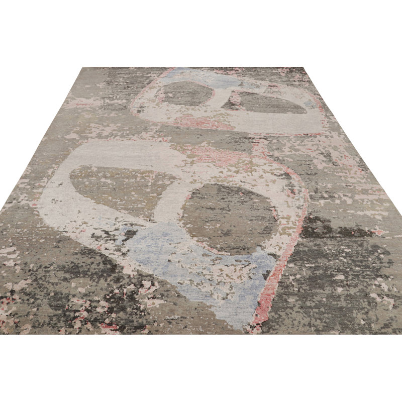 Handmade Silk and Wool Area Rug