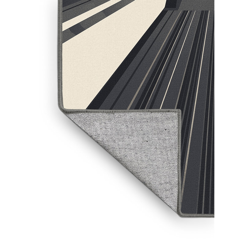 Tapis moderne et contemporain lavable à la machine Seth, 7 x 10
