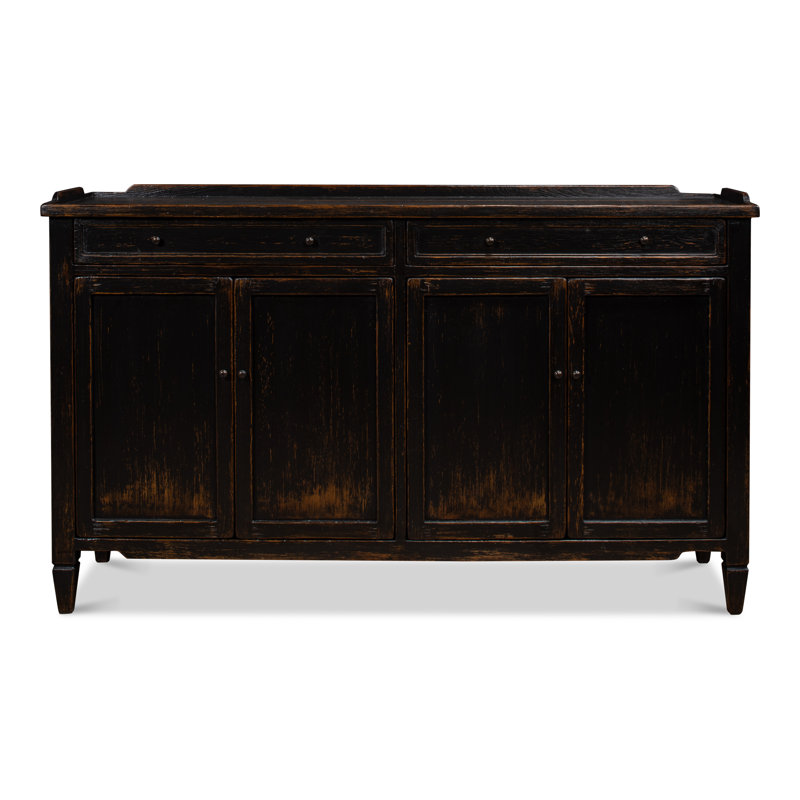 Madigan 64'' W Solid Wood Sideboard, Antique Black