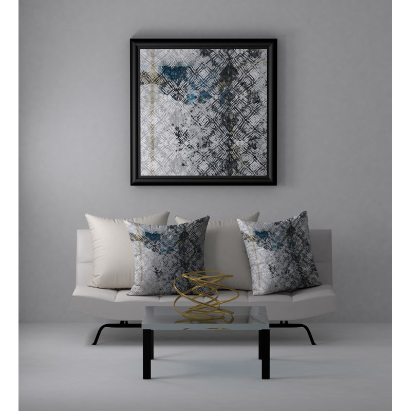 Abstract Reversible Throw Pillow, 18" x 18"