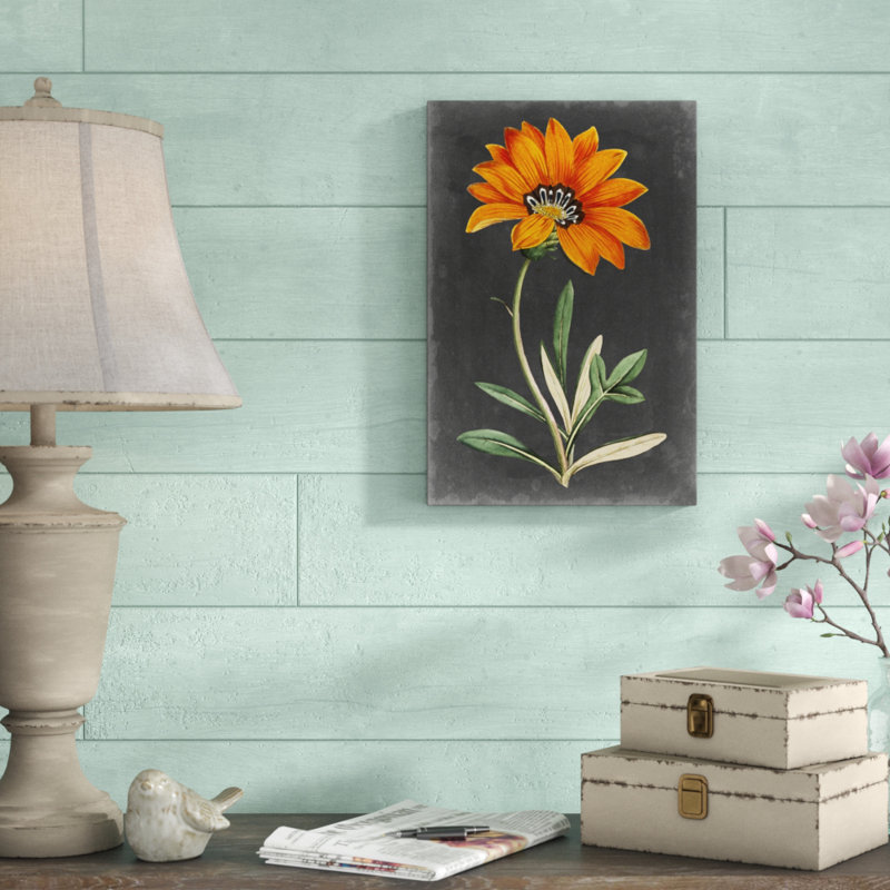 «Dramatic Floral I», peinture sur toile, H 18 po x l 12 po