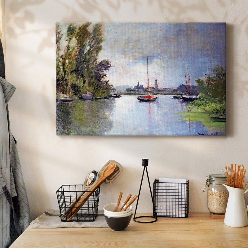 Argenteuil vu du petit bras de la seine, 1872, toile tendue avec châssis, H 12 po x l 18 po