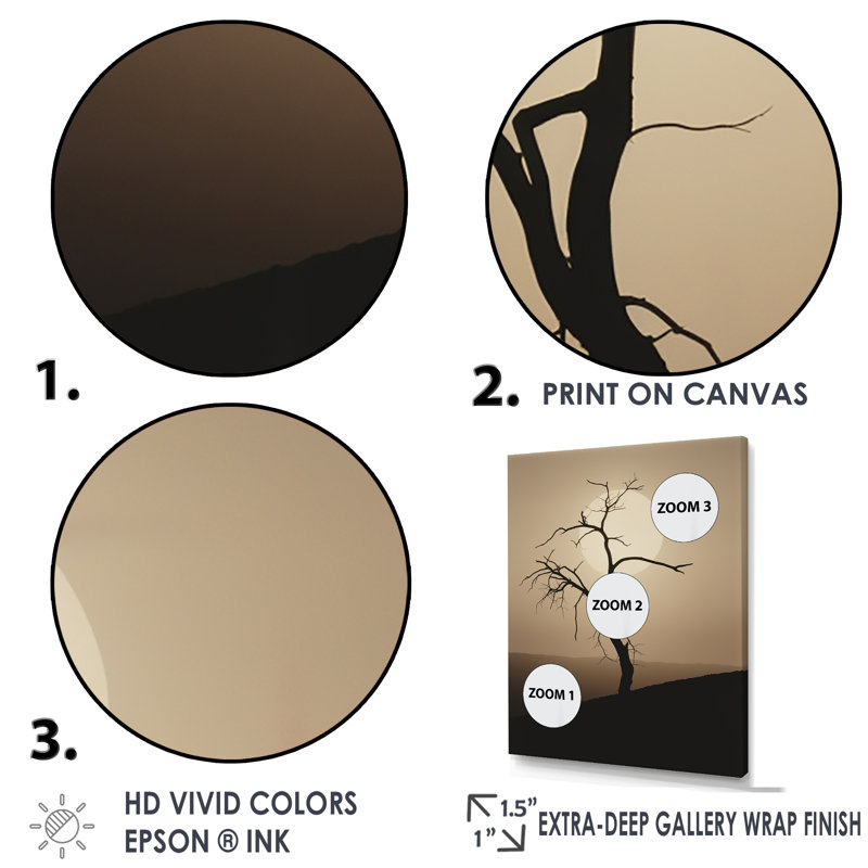 Minimalisme clair de lune, désert, simplicité, H 44 po x l 34 po x P 1,5 po, Cadre simple blanc