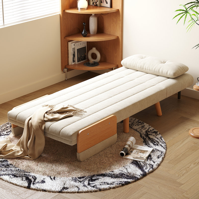 28.35''Convertible sleep chair with adjustable backrest and high-density foam, suitable for small spaces and adults.