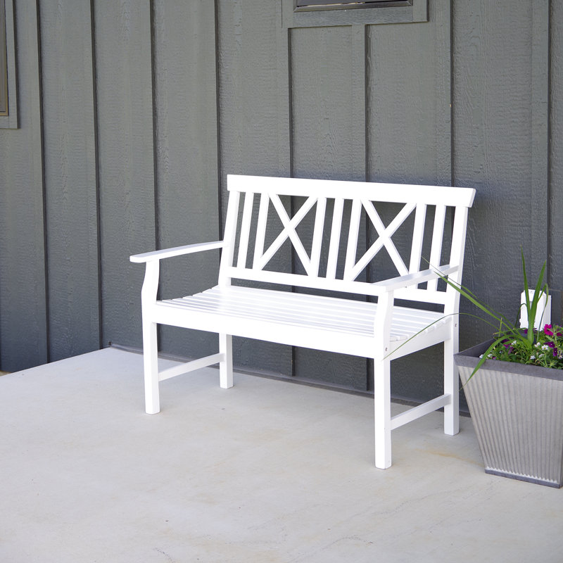 Banc de parc en bois peint Talita