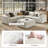Cioffi 114"W Oversized L Shaped 6 Piece Down Blend Modular Cloud Sectional Sofa with Removable Cushion Cover-471140145