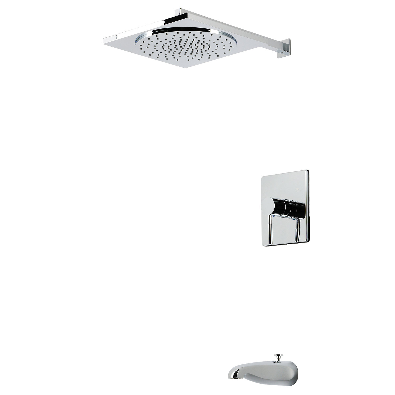 Kingston Brass Concord Single-Handle Pressure Balanced Tub and Shower Faucet, Polished Chrome