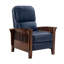 Fauteuil inclinable en cuir véritable Harber-10359276
