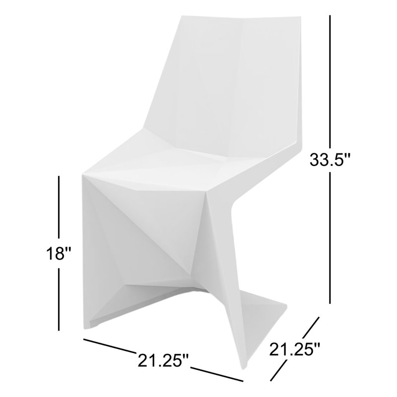 Voxel Stacking Patio Dining Chair, Ecru