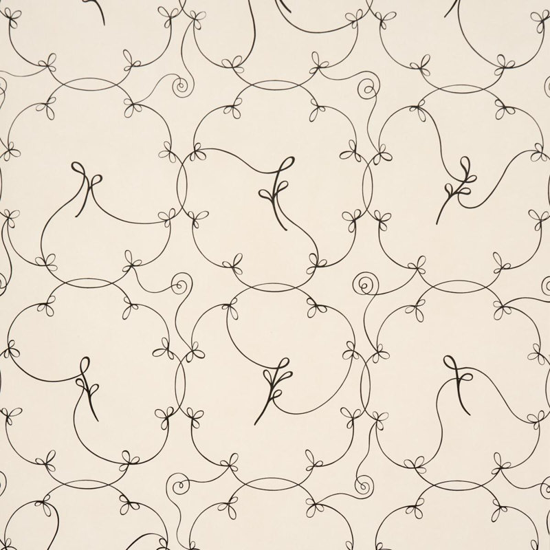 Papier peint Schumacher X Backdrop Broderie, Beige