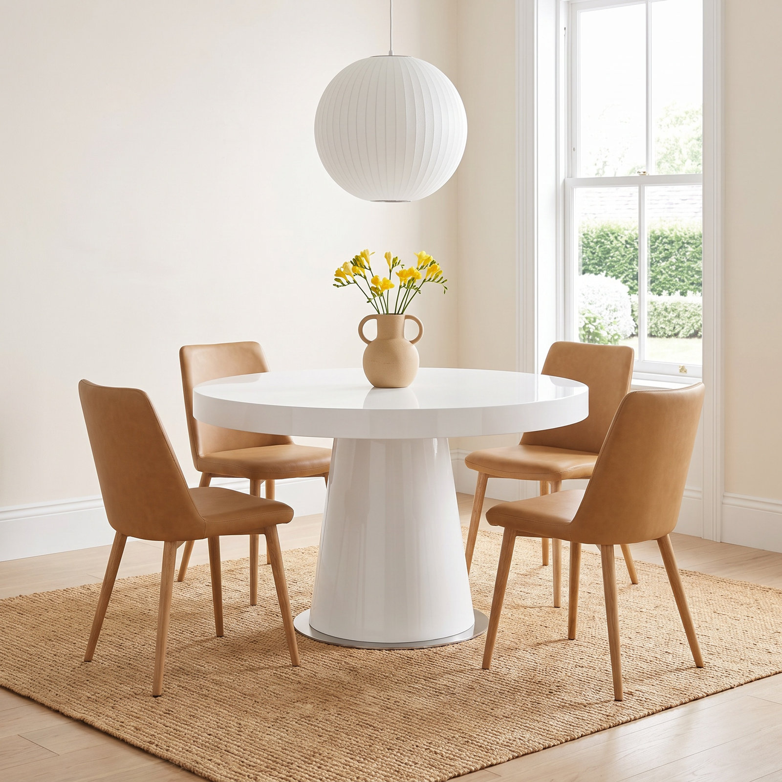 Claudine 53" Dining Table, White