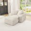 Fauteuil d'appoint surdimensionné 47 po avec repose-pieds en velours côtelé pour salon-129846065