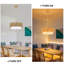  Luminaire suspendu en rotin 18 po pour salle à manger, luminaire suspendu 3 lumières Boho