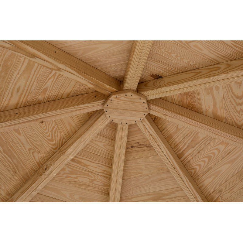 12 Ft. W x 12 Ft. D Solid Wood Patio Gazebo