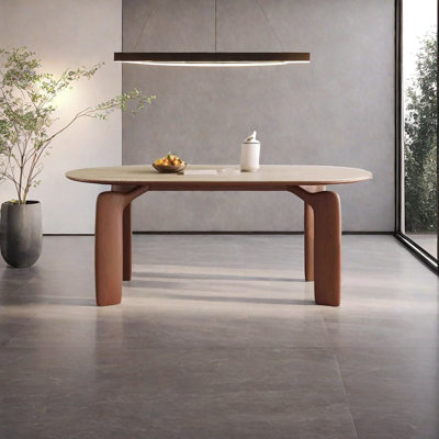 Doogal Solid Wood Base Dining Table
