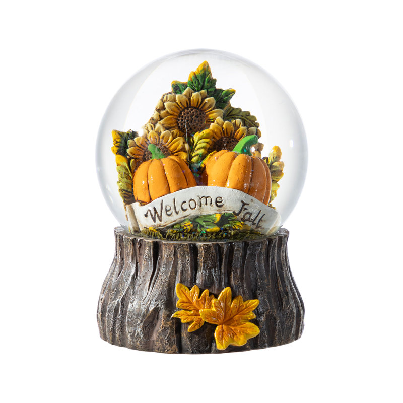Boule d'eau tournesol et résine de citrouille 100 mm H 5,75 po H