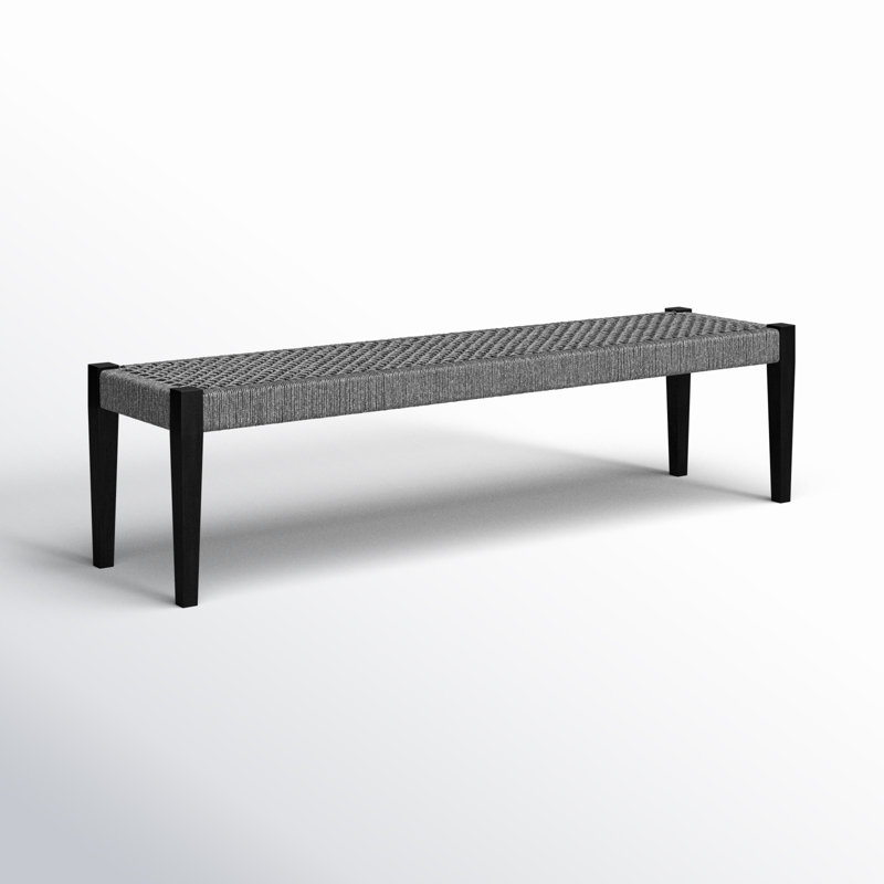 Banc de jardin en bois Daughtrey, Eucalyptus foncé, gris