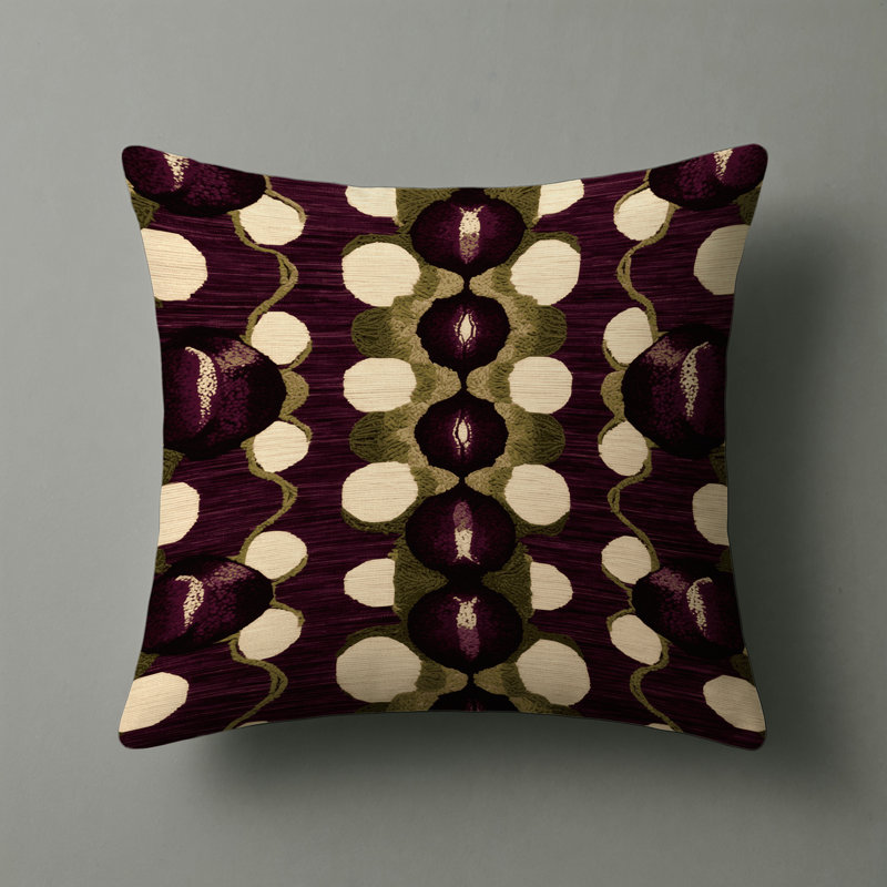 Indoor and Outdoor Throw Pillow, Square 20", Jaboticaba
