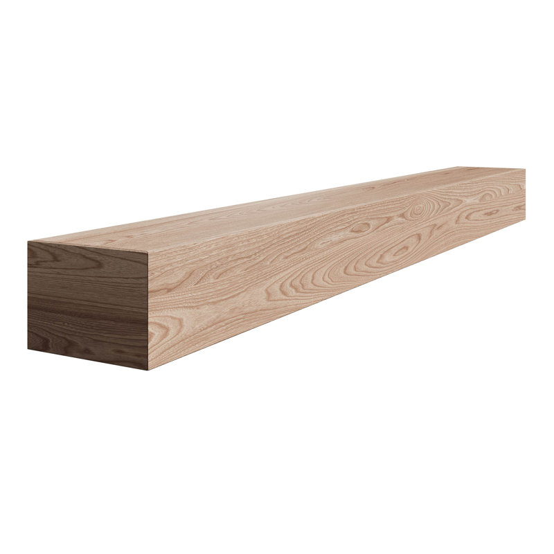 5 In. D X 7.25 In. W X 72 In. L Unfinished White Oak Wood Mantel, 48" L, Natural Ash