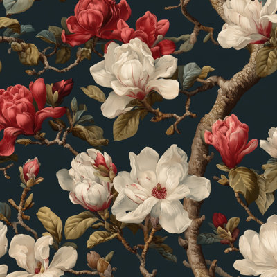 Floral Wallpaper Vintage Botanical Decorative Mural
