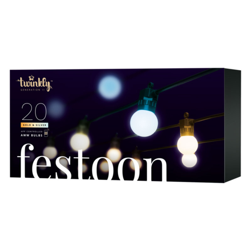 33ft White and Yellow LED String Lights with Smart Control