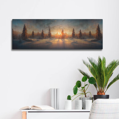 «Wintery Forest» par Luxe Portfolio, art mural en métal