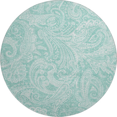 Tapis bleu sarcelle lavable à la machine de qualité supérieure Apodaca