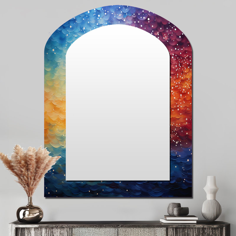 Coloré ciel Photo Ethereal Illusion III - miroir mural asymétrique ciel unique, 43 po x 33 po