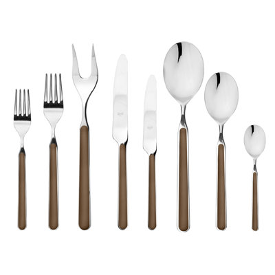 Fantasia Flatware Set - 74 Pieces - Tobacco