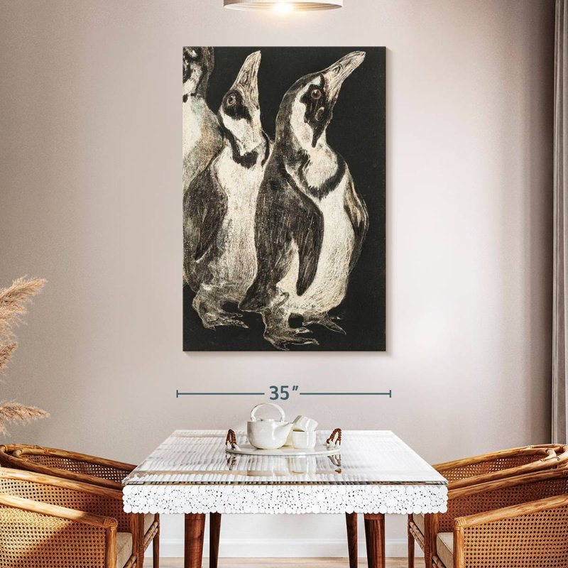 Brampt Drie Pinguins, 51" H x 34" W