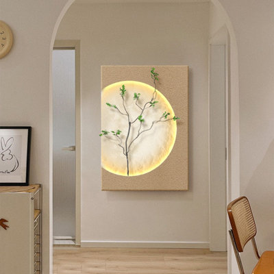 Art mural moderne en bois manufacturé moderne en grès pour le salon