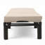 Chaise longue d'extérieur 2 pièces en rotin