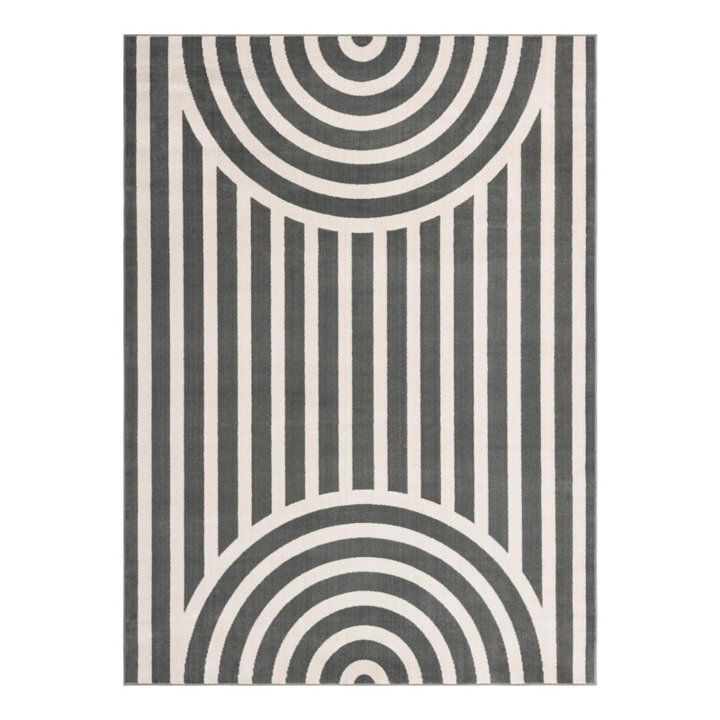 Unique Loom Lines Whimsy Kids Rug, Rectangle 5'1" x 7'1"