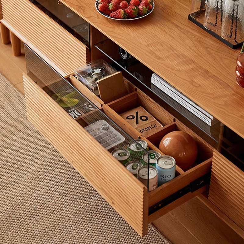 Meuble télé en bois massif Log Air, 70.86"