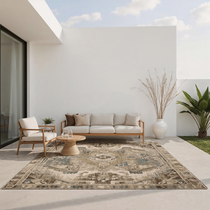 Historic Threads Indoor And Outdoor Area Rug, Rectangle 9' x 12'