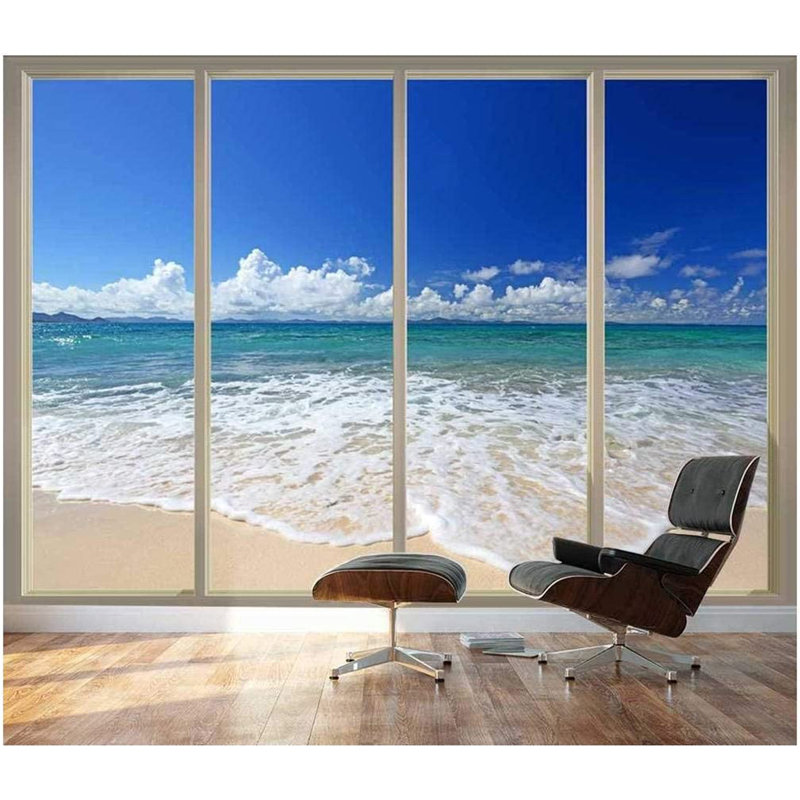 Plage tropicale 02, L 66 po x l 96 po